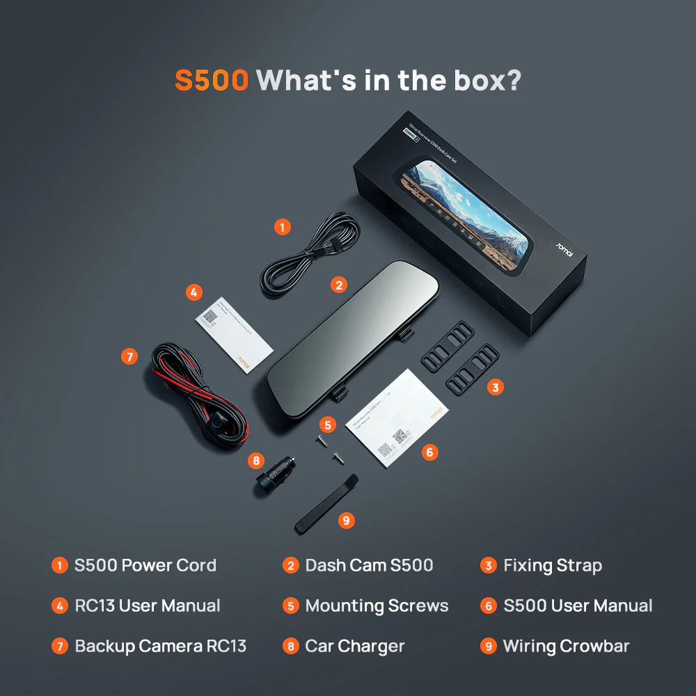 70mai Rearview DashCam S500 3K DUAL HDR - Image 10