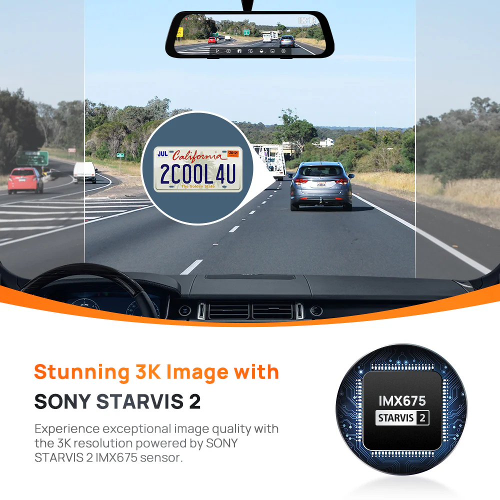 70mai Rearview DashCam S500 3K DUAL HDR - Image 4