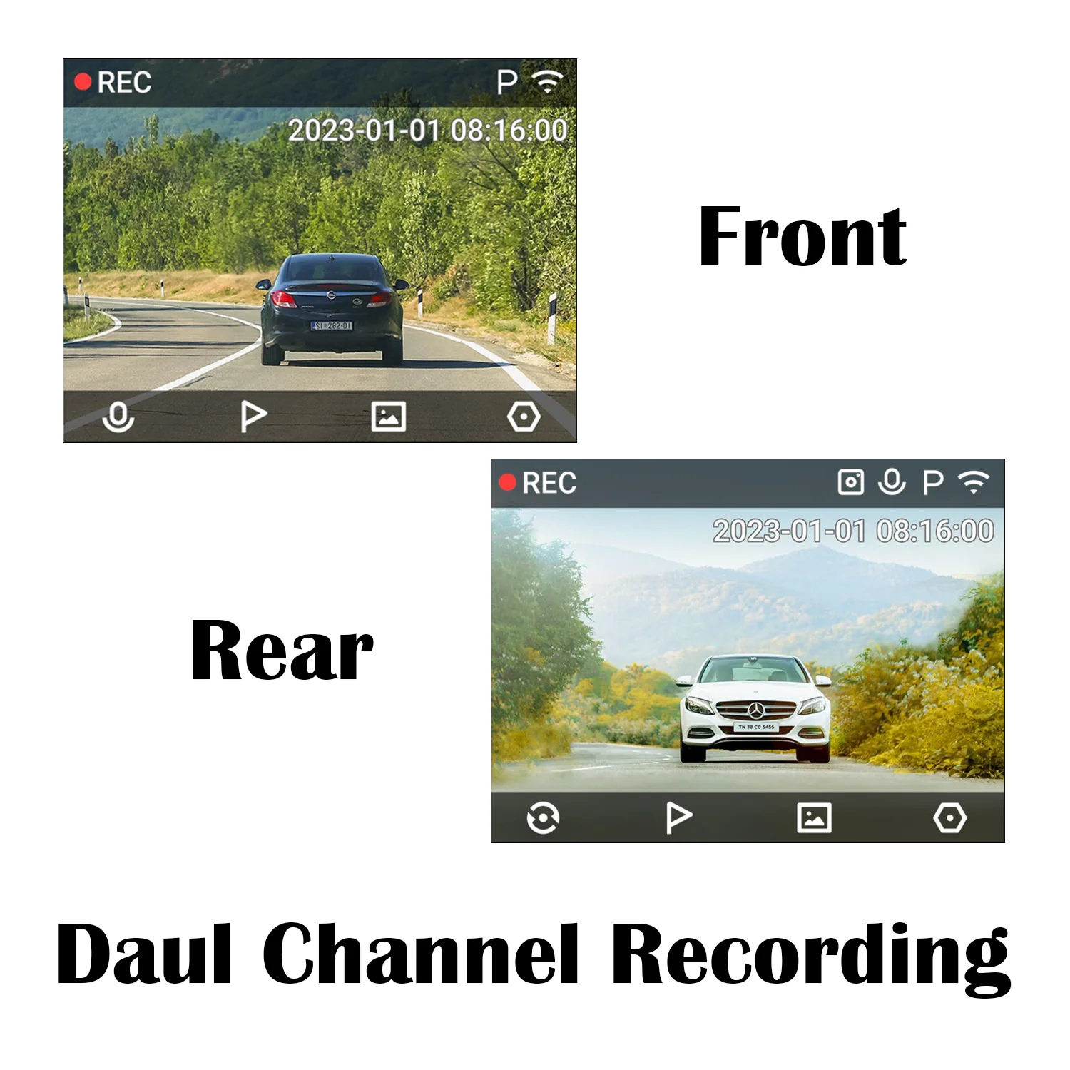 70mai A200 HDR 1080P Dual Dash Cam - Image 3