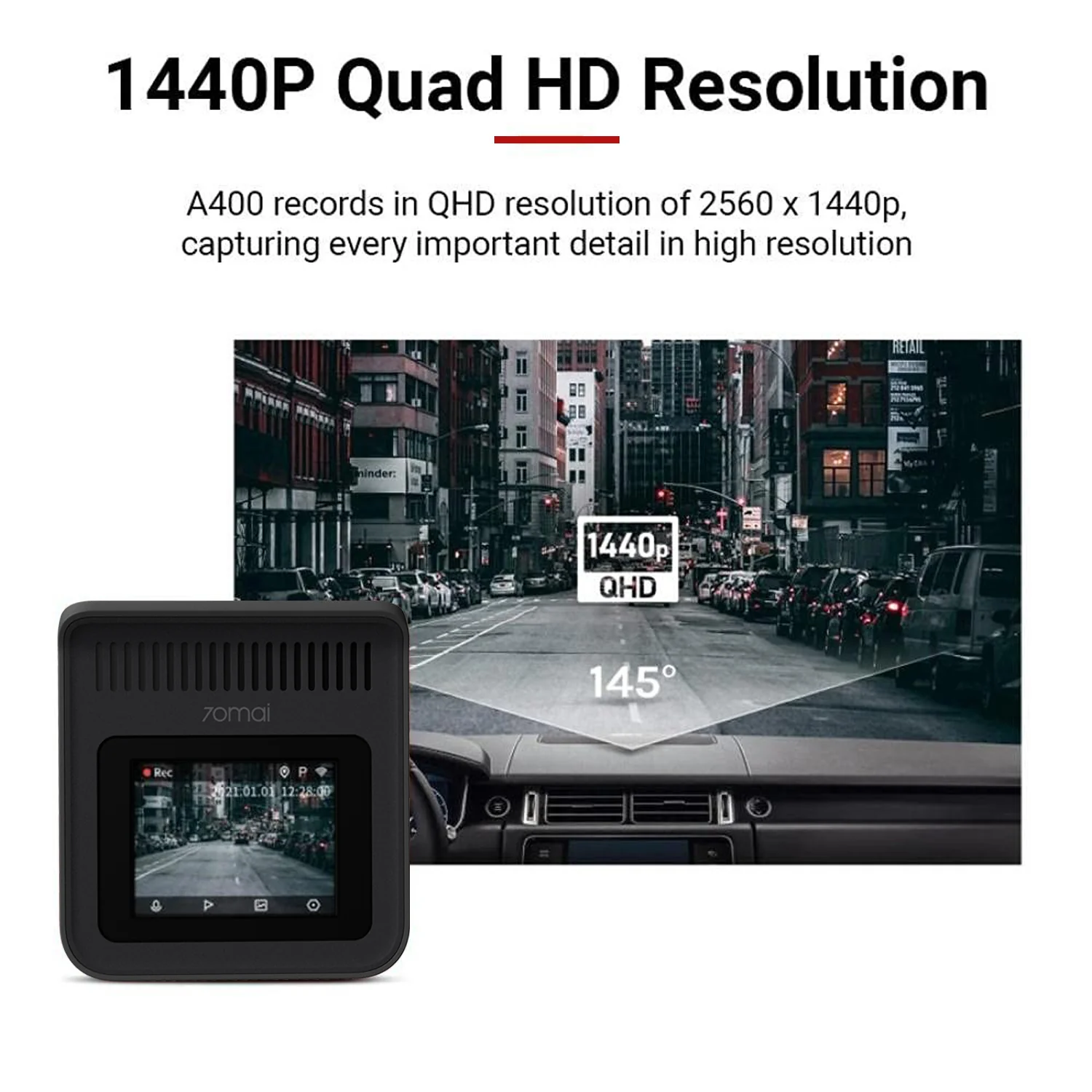 70mai Dash Cam A400 Dual Channel DashCam - Image 5