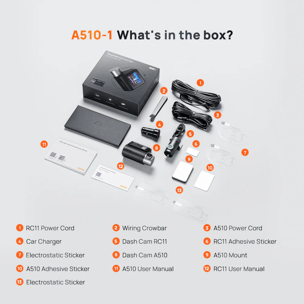 70mai A510 HDR 3K Dual DashCam - Image 13