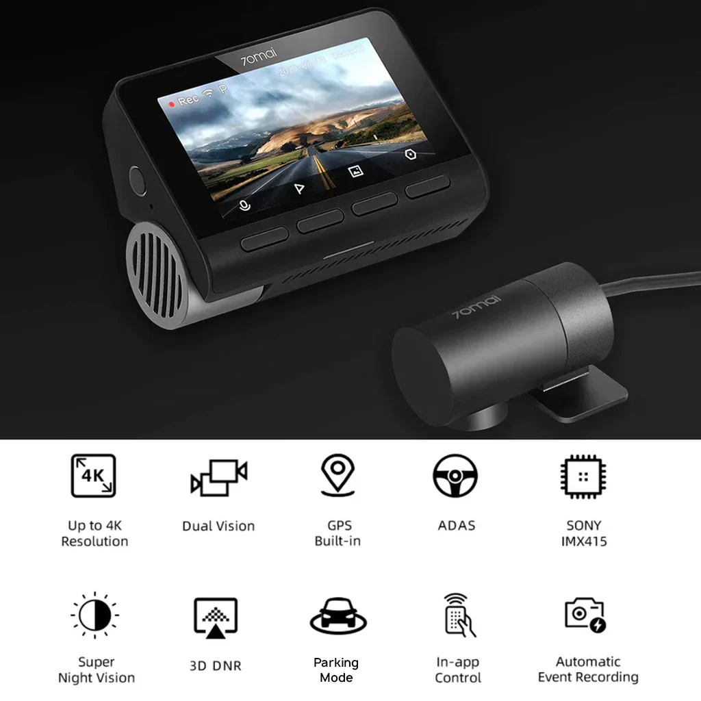 70mai A800S: Dual-Vision 4K Dash Cam - Image 3