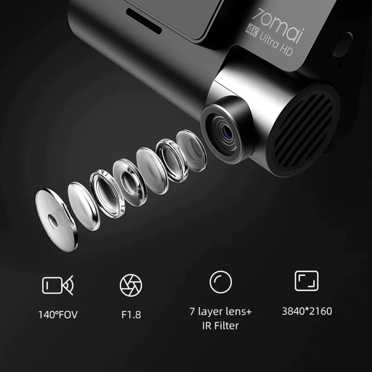 70mai A800S: Dual-Vision 4K Dash Cam - Image 6
