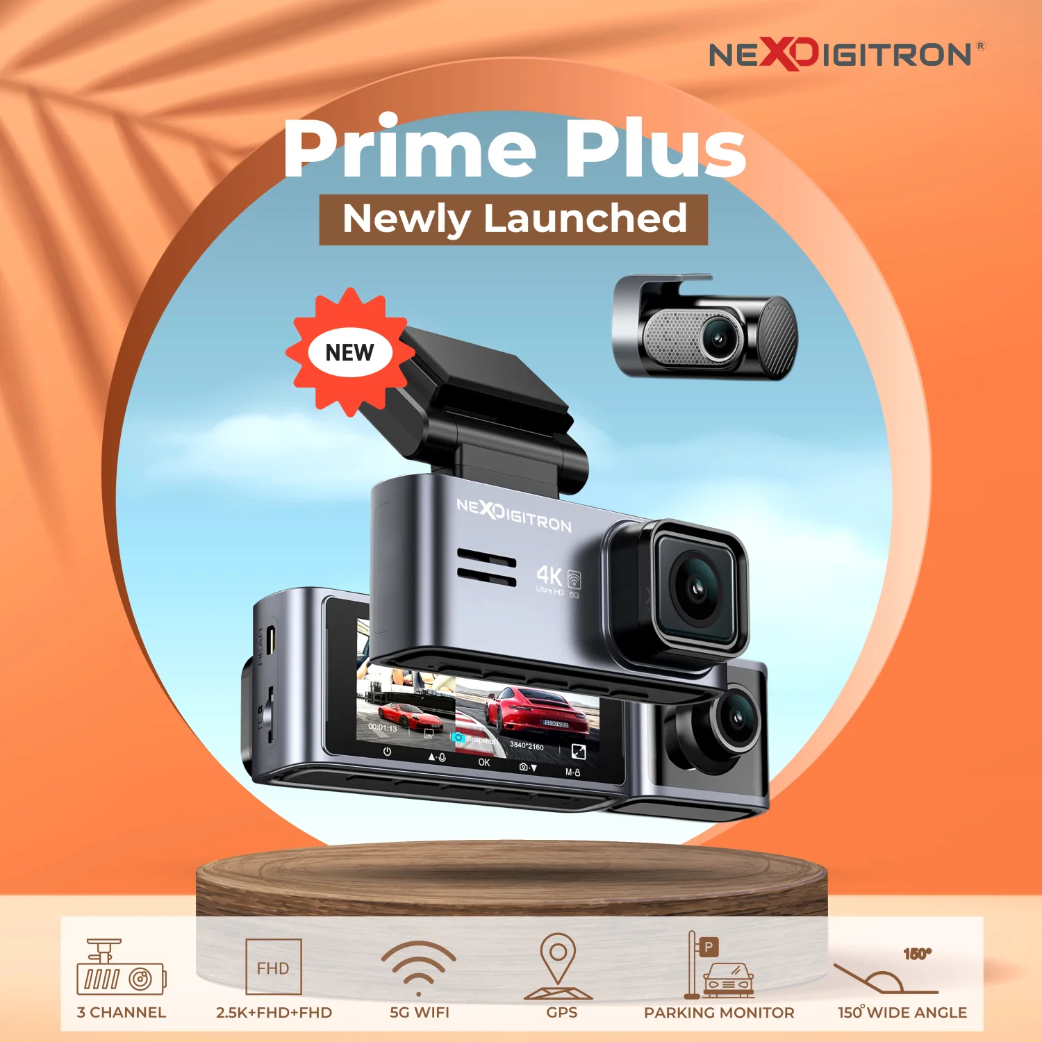 NEXDIGITRON Prime Plus 3-Channel DashCam - Image 3